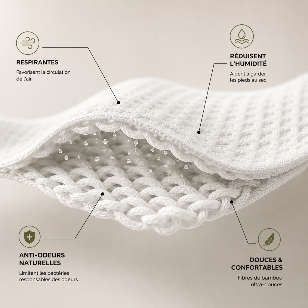 CHAUSSETTES UPSTRIP MI-HAUTES EN FIBRE DE BAMBOU PREMIUM